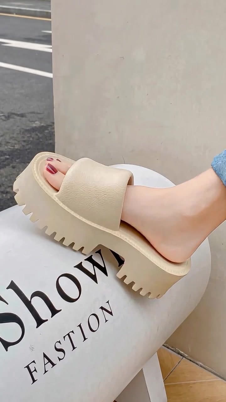 Ảnh bìa Dép nữ đế thô màu kem